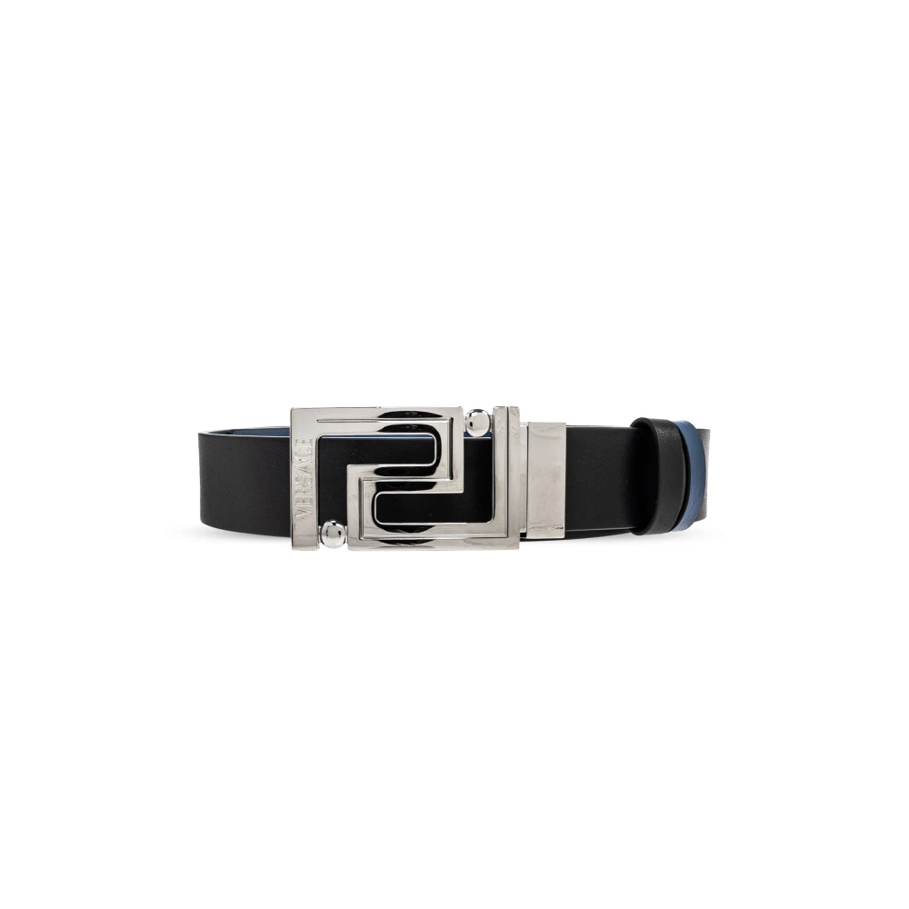 Versace Herren Schwarz - Wendegürtel - Accessories - K - 80 Cm