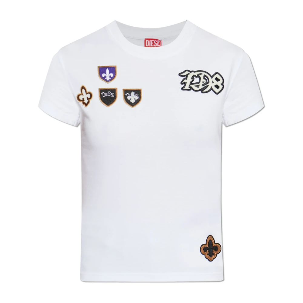 Diesel Damen Weiß - T-Ila-Cp T-Shirt - Tops - Xs
