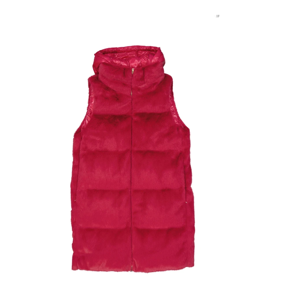 Herno Damen Rosa - Gesteppte Weste Aus Kunstfell - Jackets - M