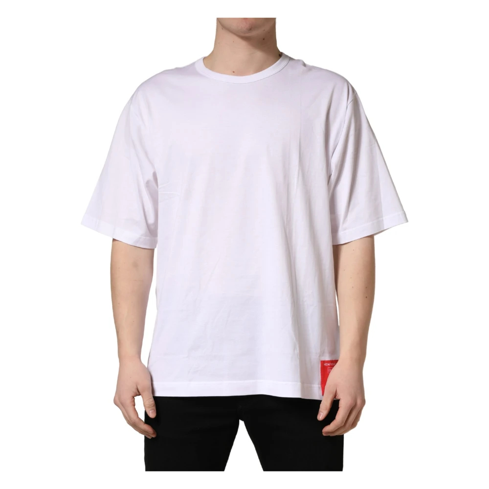 Dolce & Gabbana Herren Weiß - Kurzärmeliges T-Shirt Mit Rundhalsausschnitt - Tops - L