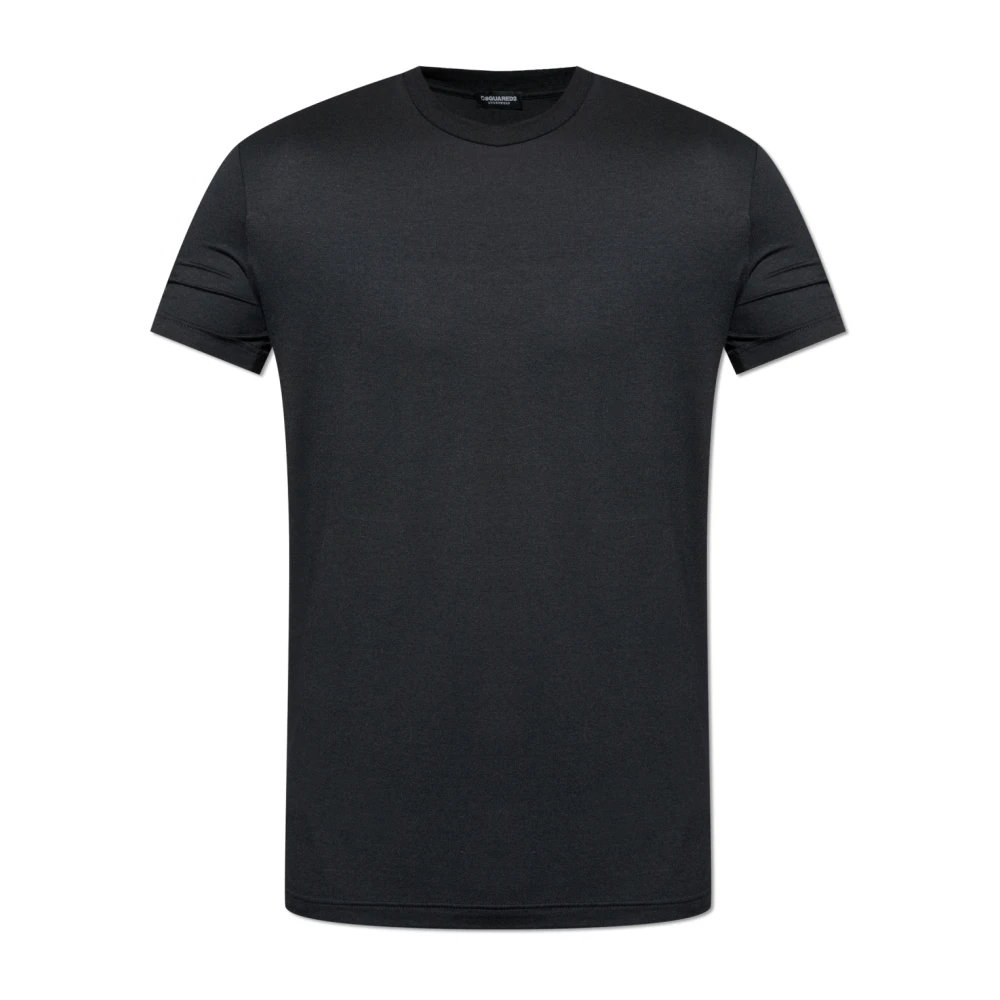 Dsquared2 - T-Shirt Im Lingerie-Stil Mit Rundhalsausschnitt - Tops - Herren - Schwarzk - S
