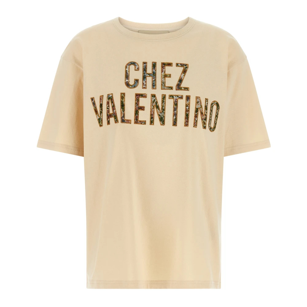 Valentino Garavani - Après L Hiver T-Shirt - Tops - Damen - Beige - S