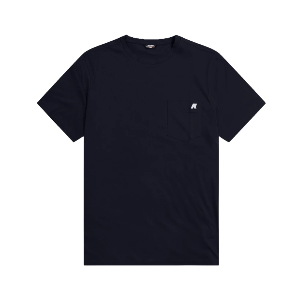 K-Way Herren Blau - Tiefe Jersey T-Shirt - Tops - L