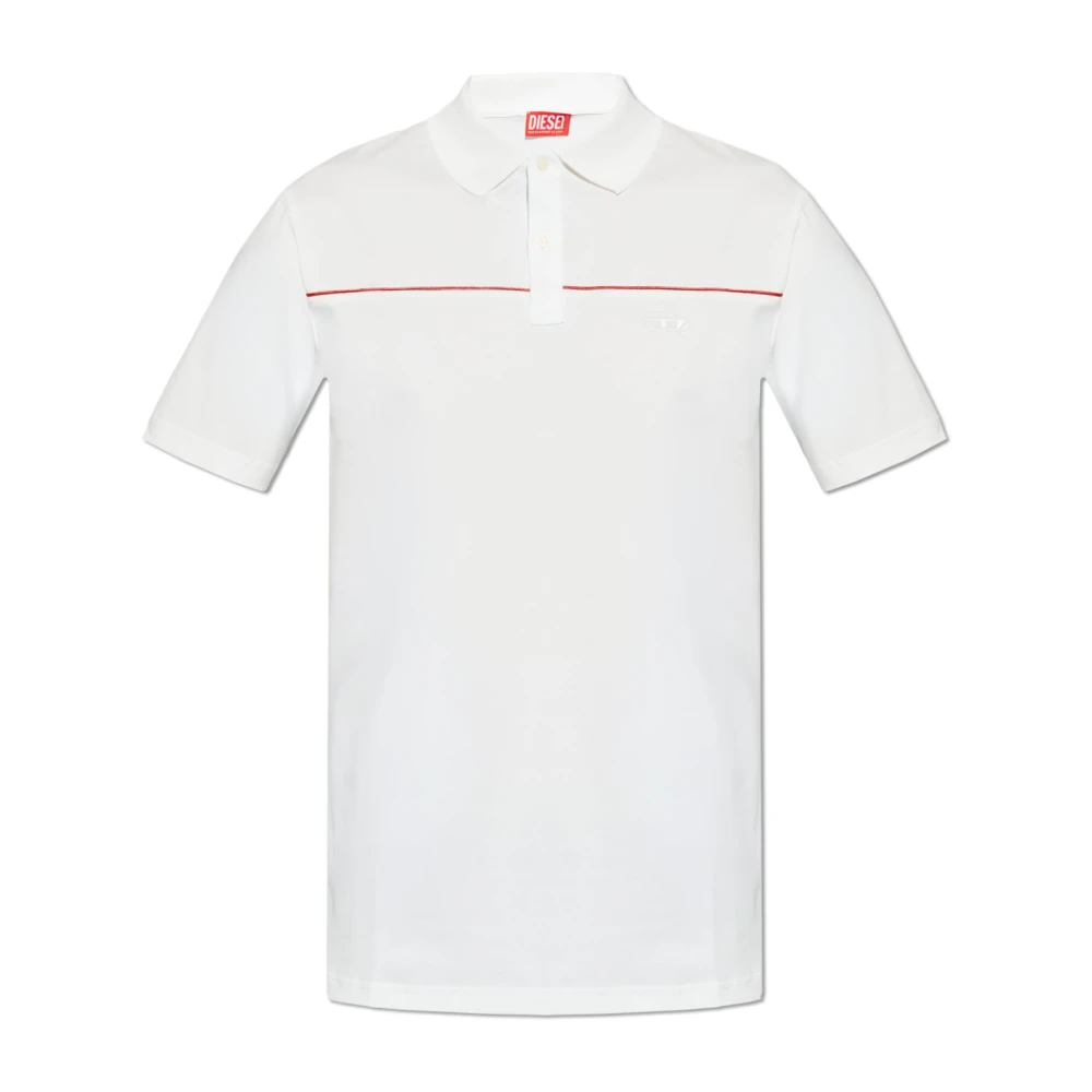 Diesel - T-Rejust-Piping Polo Shirt - Tops - Herren - Weiß - S