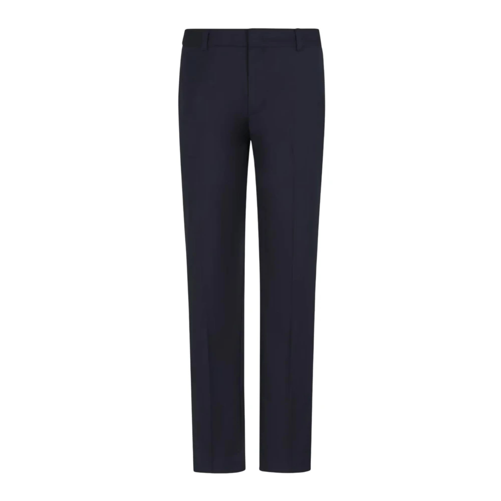 Emporio Armani Herren Blau - Chino Style Hose Mit Logo-Plakette - Trousers - Xl