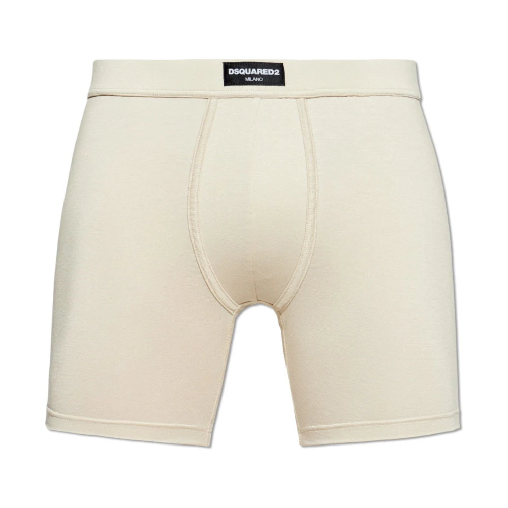 Dsquared2 Herren Beige - Cotton Boxer Shorts Mit Logo - Underwear - Xl