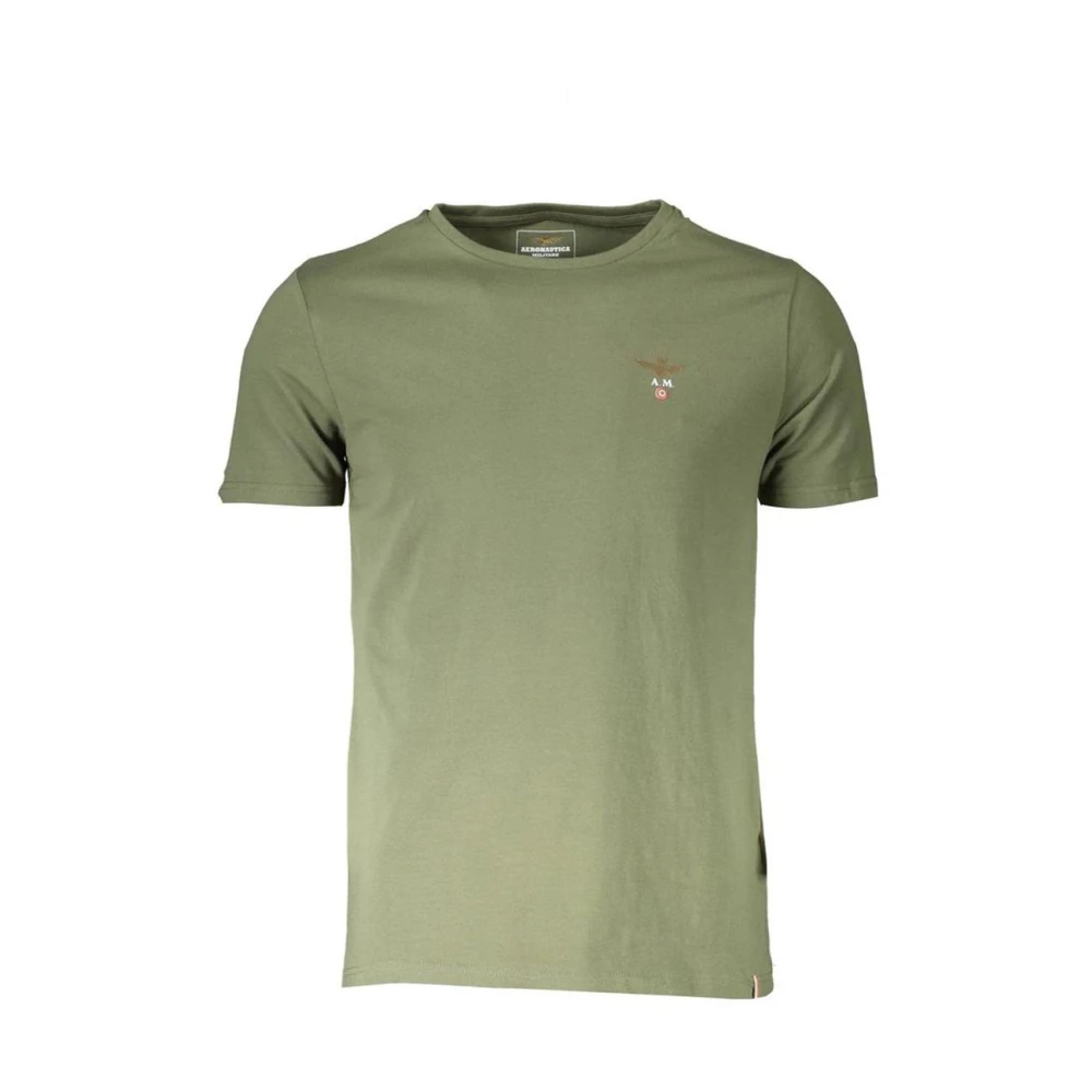 Aeronautica Militare Herren Grün - Kurzärmeliges T-Shirt Mit Rundhalsausschnitt - Tops - L