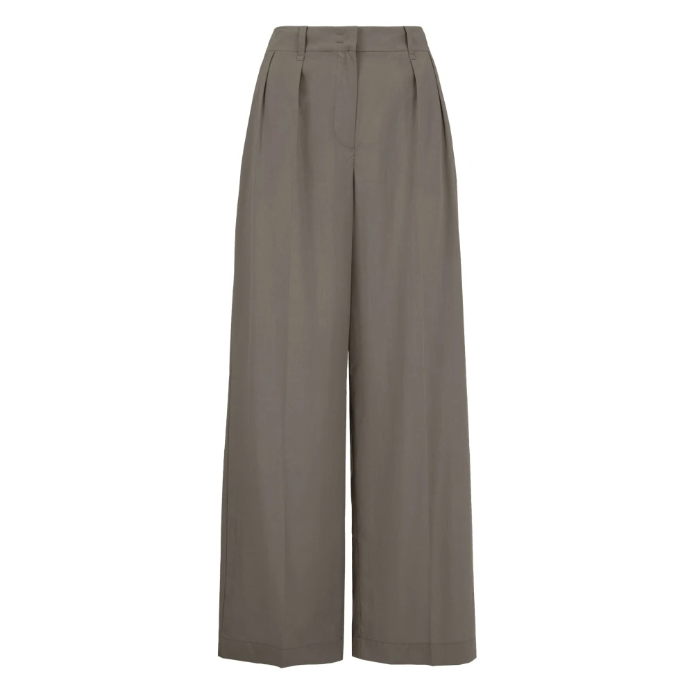 Bomboogie Damen Grau - Weit Geschnittene Hose Aus Fließendem Lyocell - Trousers - Xs