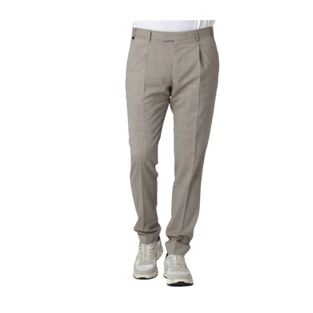 Pt Torino Herren Grau - Taupe Plissierte Hose Master Fit - Trousers - Xs