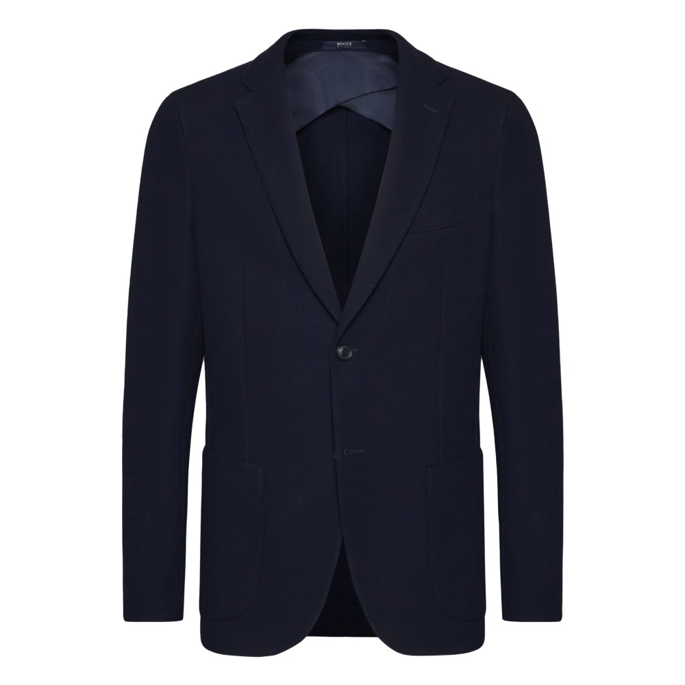 Boggi Milano Herren Blau - B Jersey Cotton Crepe Jacket - Jackets - Xs