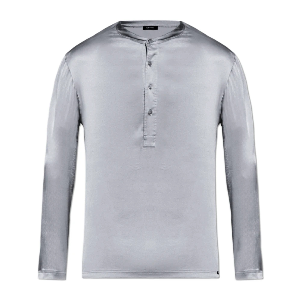 Tom Ford Herren Grau - Seiden-T-Shirt Für Darunter - Nightwear & Lounge - L