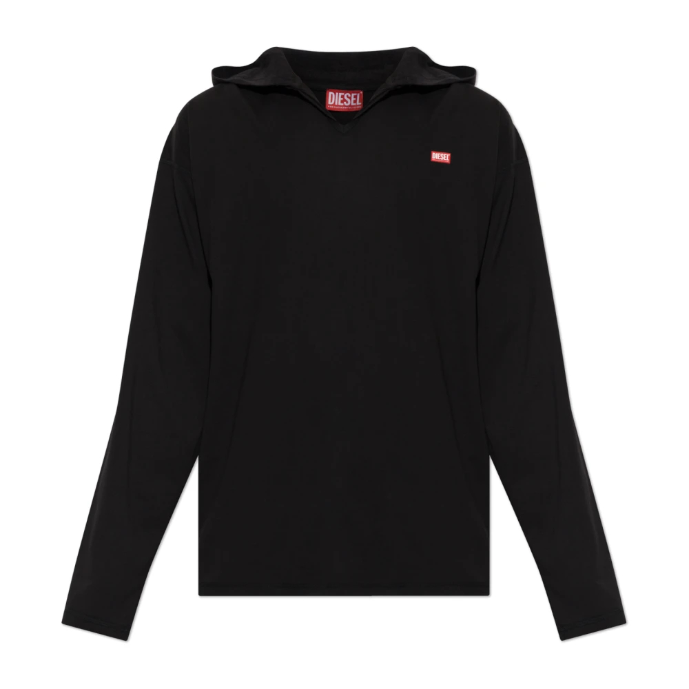 Diesel - T-Boxt-Ls-Hood-Check - Tops - Herren - Schwarzk - M