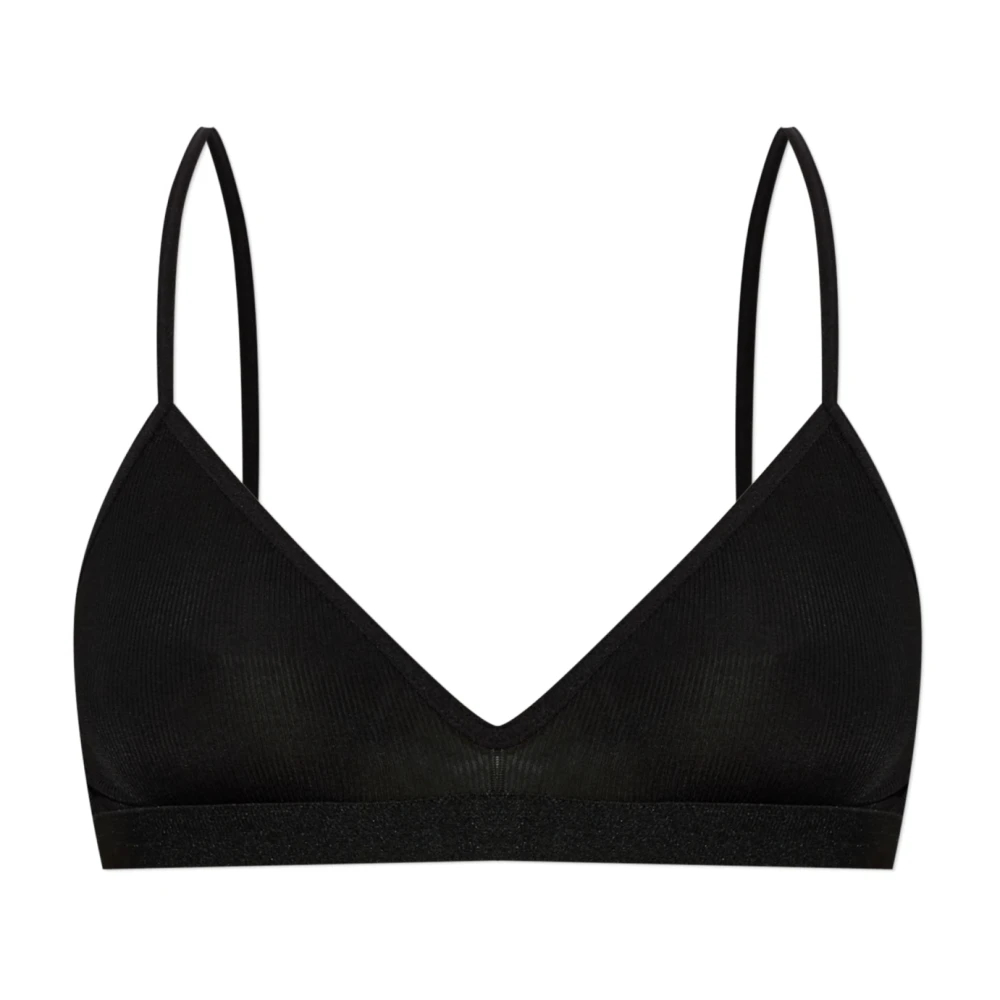 Mm6 Maison Margiela Damen Schwarz - Gerippter Triangel-Bh - Underwear - K - S