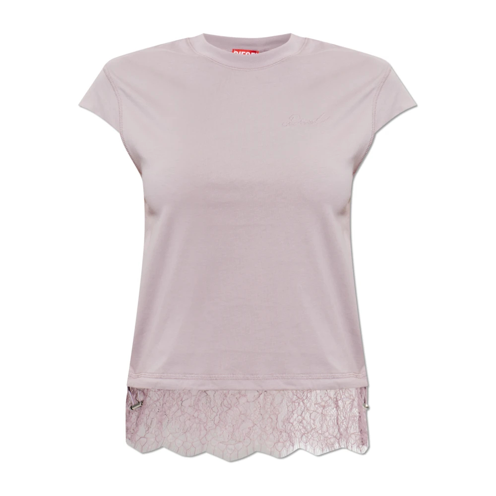 Diesel - T-Luna T-Shirt - Tops - Damen - Lila - S