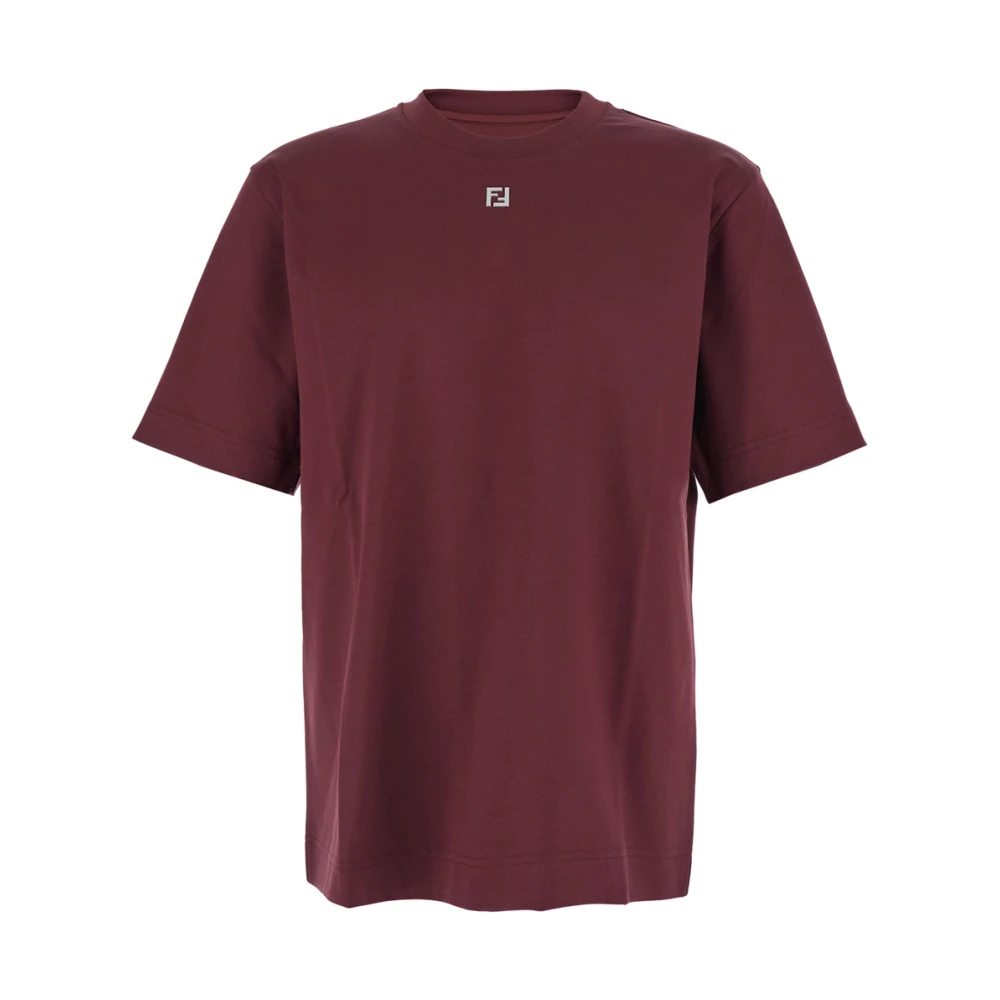 Fendi Herren Rot - Rundhals-T-Shirt - Tops - S
