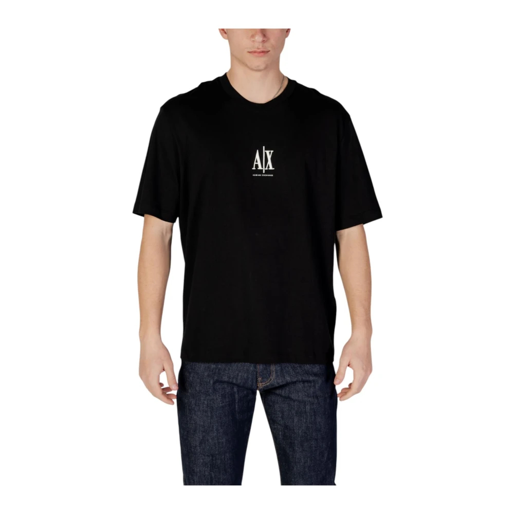 Armani Exchange Herren Schwarz - Logo T-Shirt - Tops - K -Xs