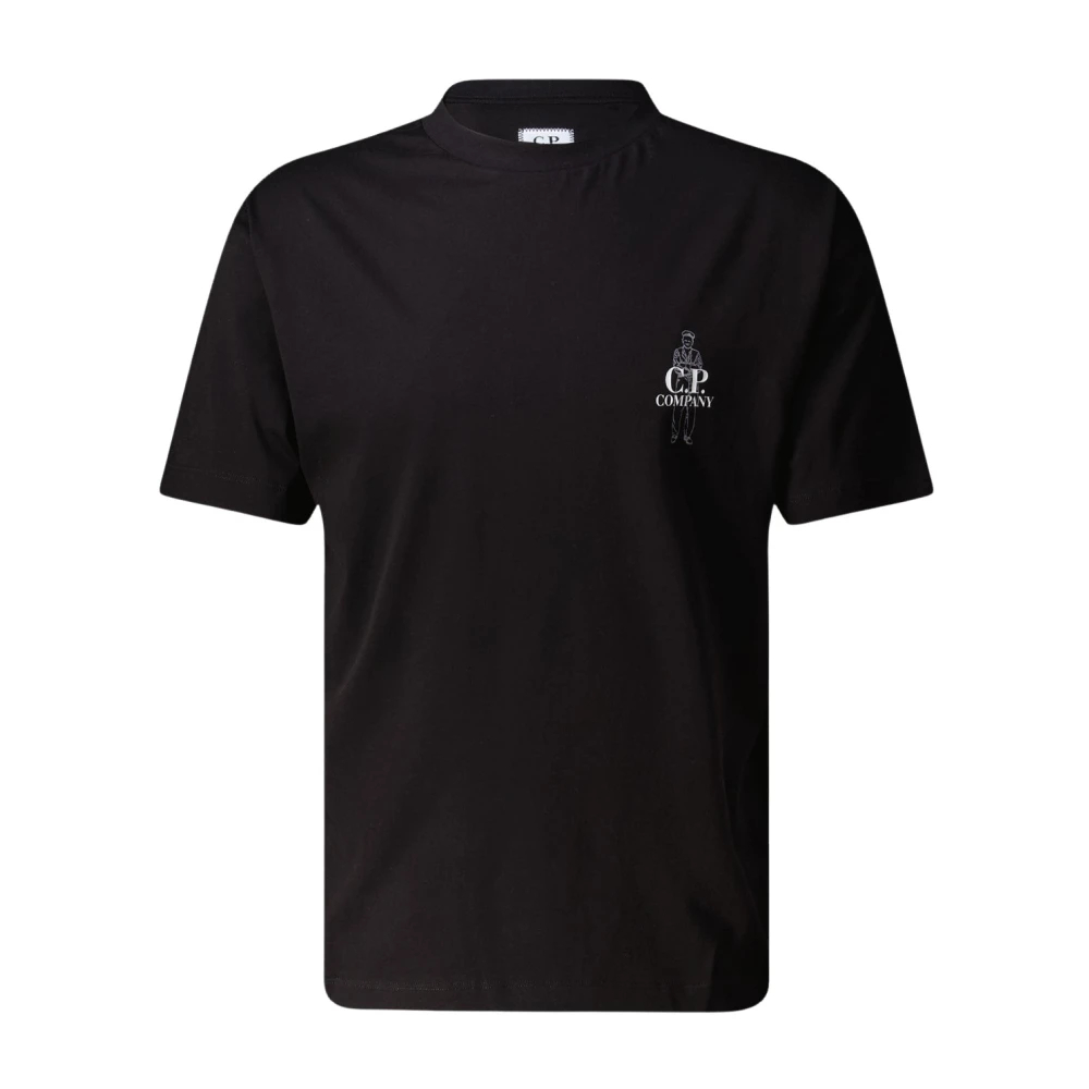 C.p. Company - Logo T-Shirt - Tops - Herren - Schwarzk - 2XL