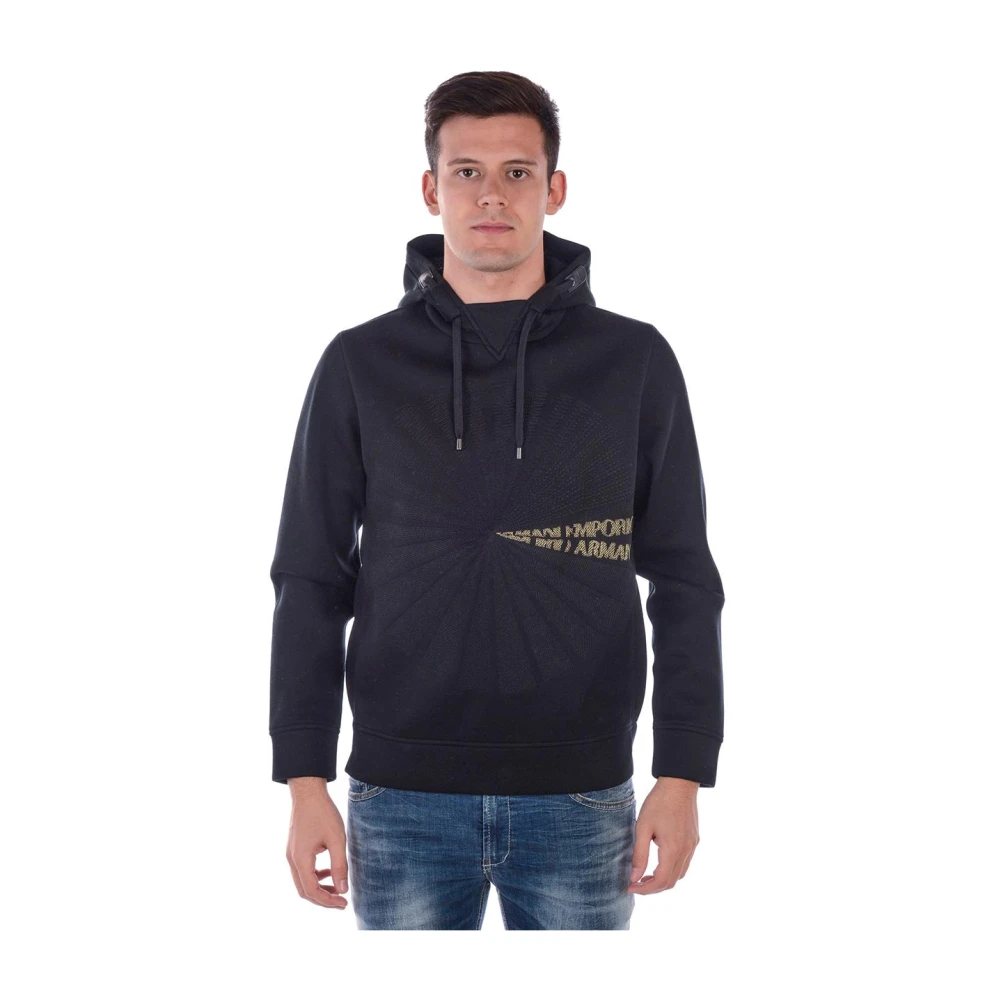 Emporio Armani Herren Schwarz - Sweatshirt Hoodie - Sweatshirts & Hoodies - K - S