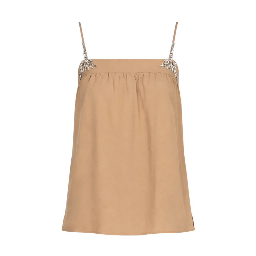 Liu Jo Damen Beige - Lyocell Top - Tops - L