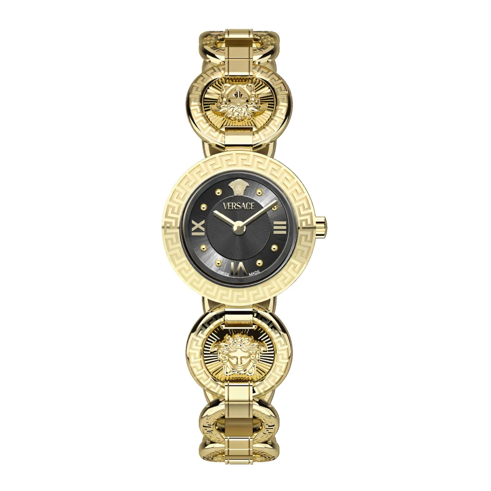 Versace Greca Jewel VEWCA0624 Damen Armbanduhr Quarz 28 mm Edelstahl Schwarz - Bild 4