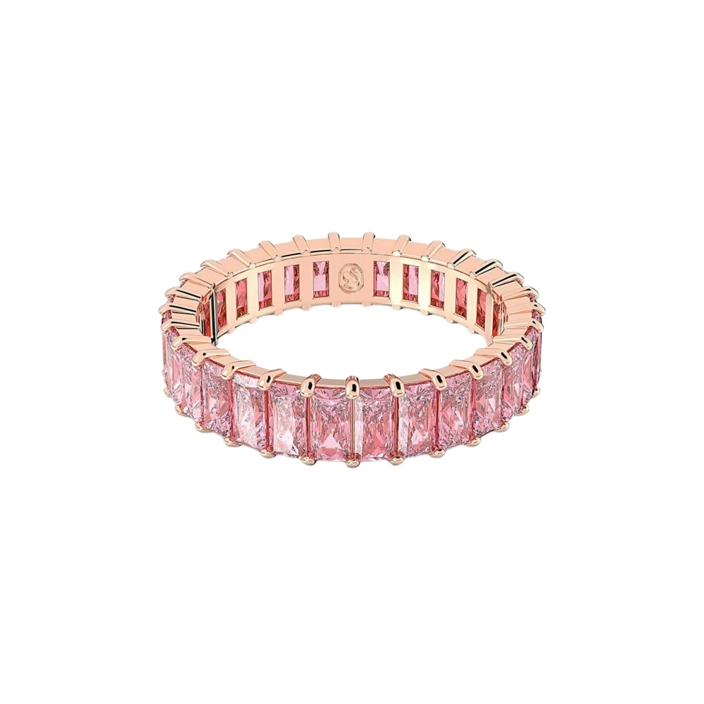 Swarovski Damen Rosa/Rosa Fingerring "Schmuck Geschenk Matrix Ring" Gr. 58, (Roségoldfarben, Pink), Fingerringe, 58, Metall, 4,7Mm, Fingerring, Mit Swa... - Bild 6