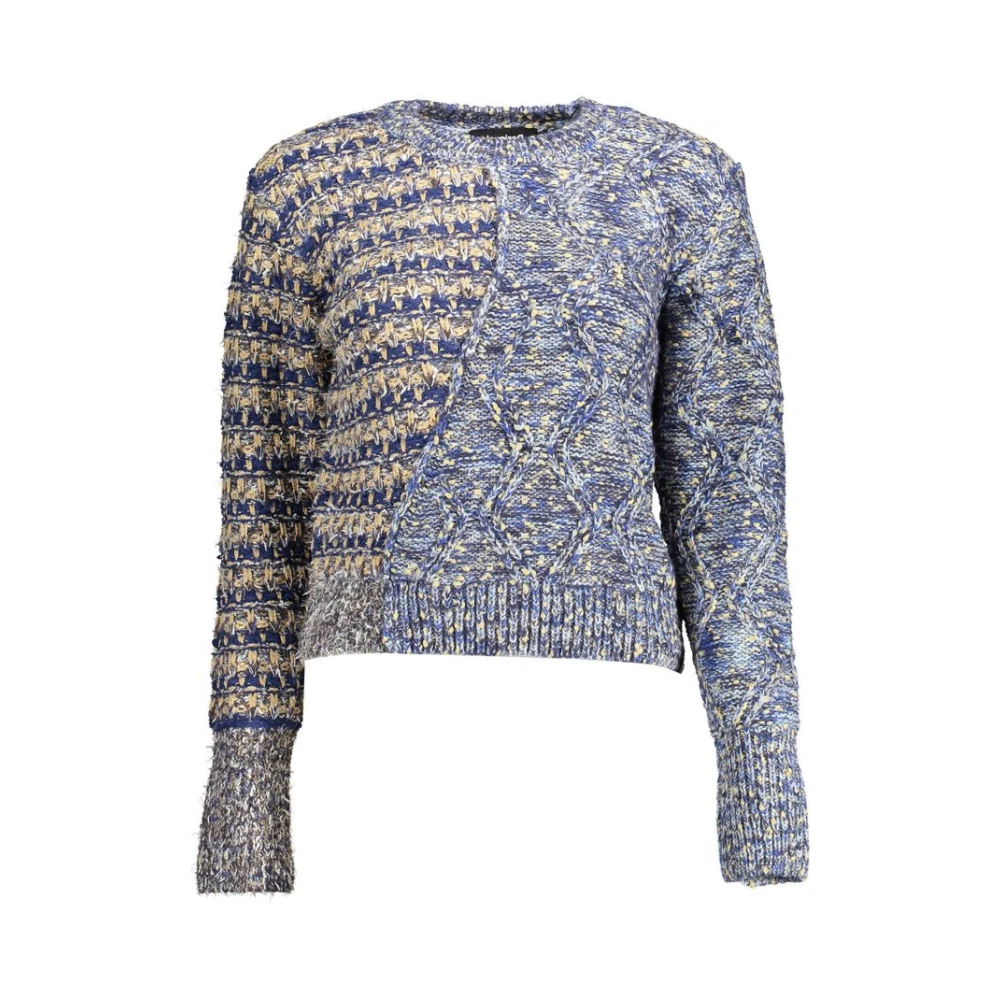 Desigual, Damen, Pullover, Black Polyamide Women's Sweater, Blau, Schwarz, (L) - Bild 7
