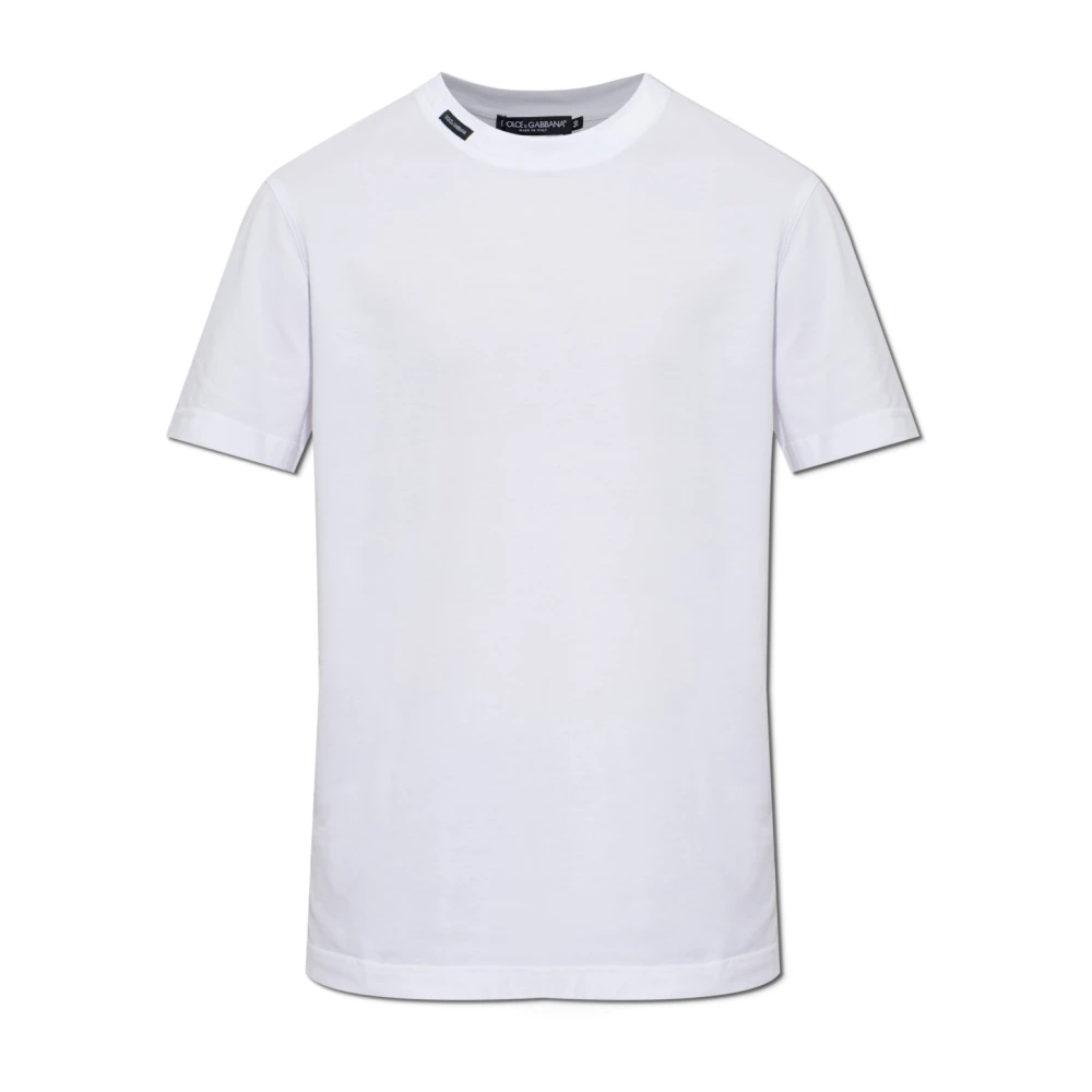 DOLCE & GABBANA | White cotton jersey T-shirt with logo label | Man | 50 - Bild 3