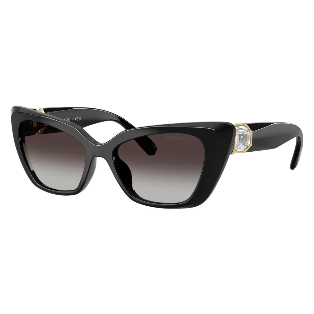 Swarovski 0SK6047 Damen-Sonnenbrille Vollrand Cat Eye Kunststoff-Gestell, schwarz - Bild 3