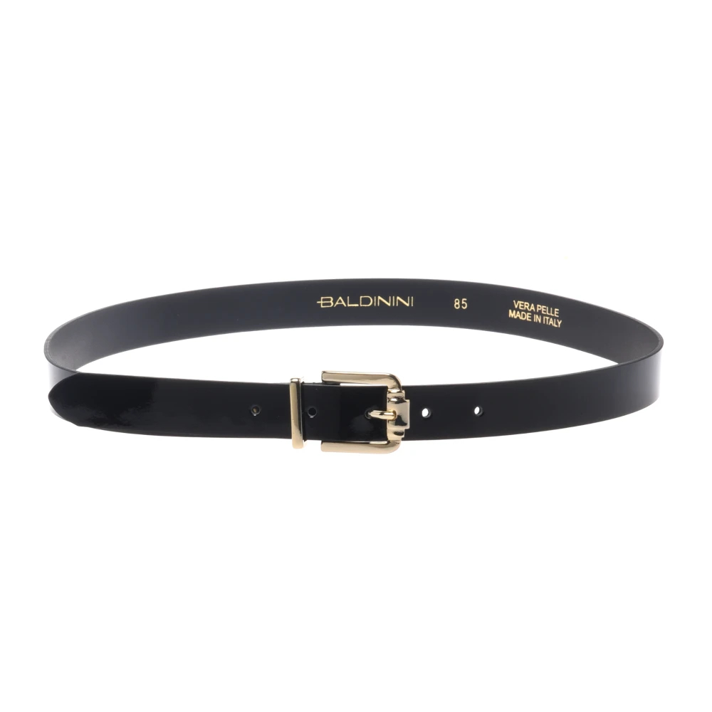 Baldinini Damen Schwarz - Lackledergürtel - Accessories - K -95 Cm