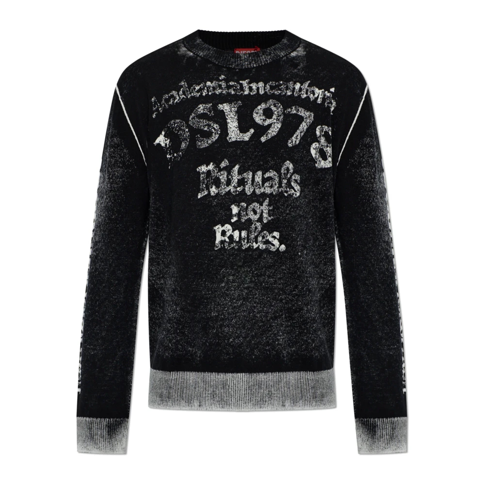 Diesel Herren Schwarz - Strickware - Knitwear - K - Xl