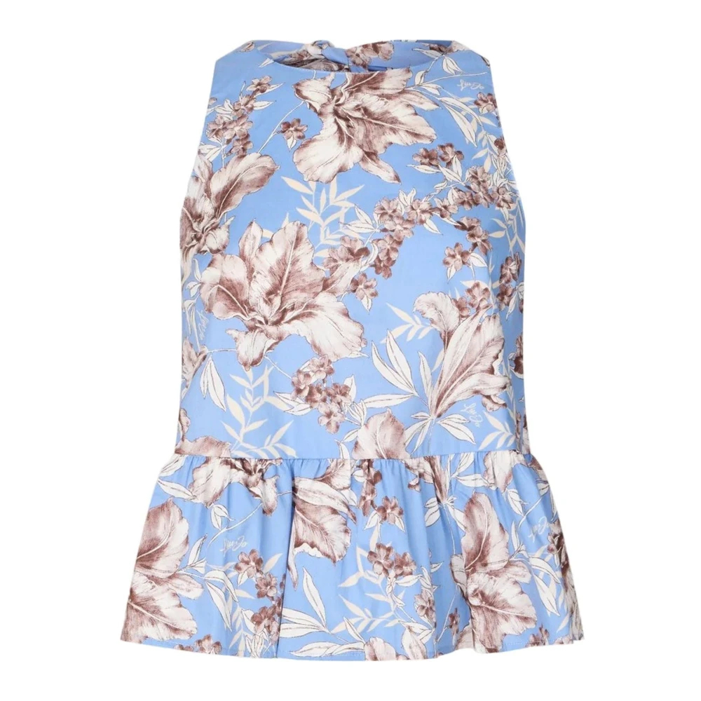 Liu Jo Damen Blau - Poplin-Top Mit Schleife - Blouses & Shirts - L