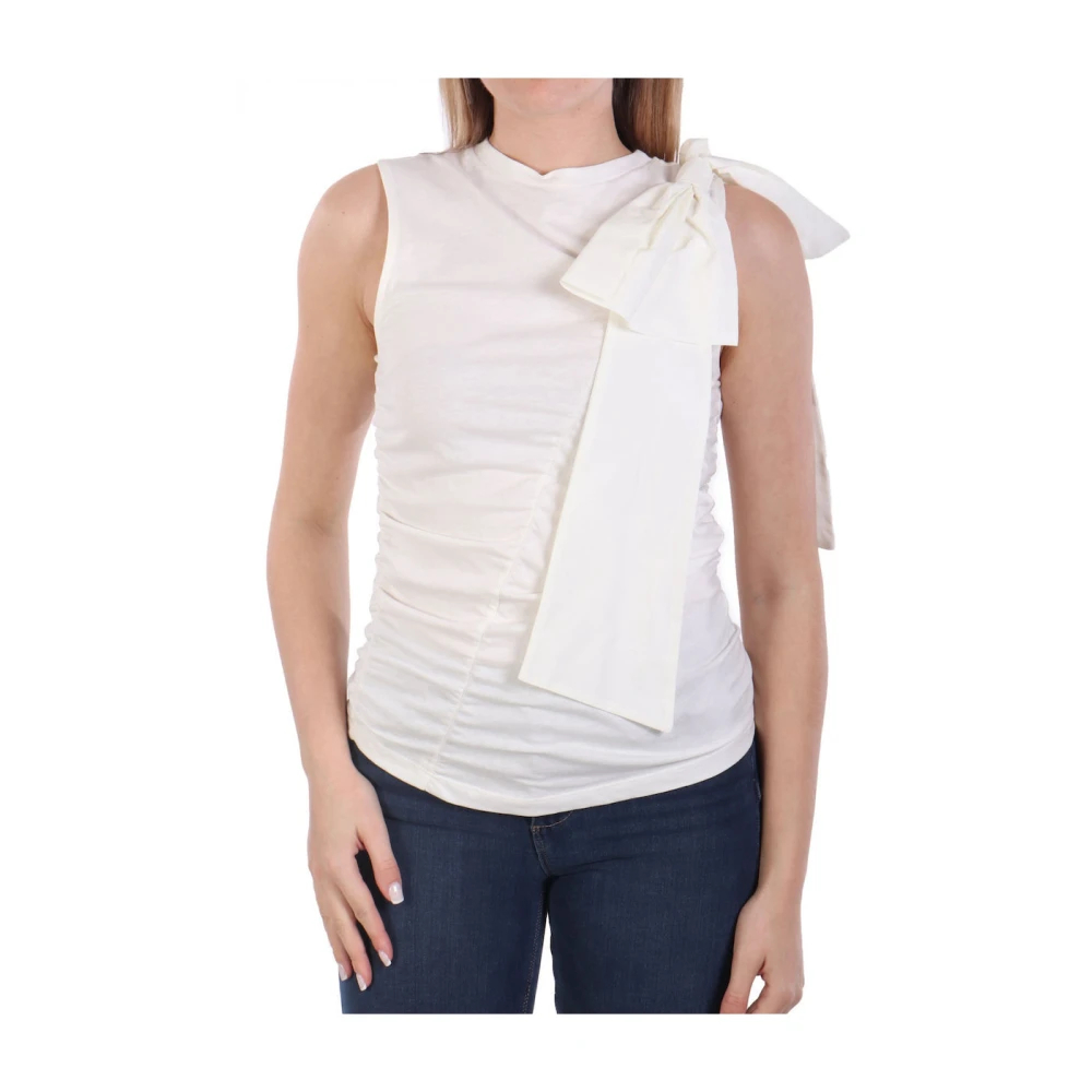 Liu Jo Damen Weiß - Bow Top Mit Stil - Tops - M
