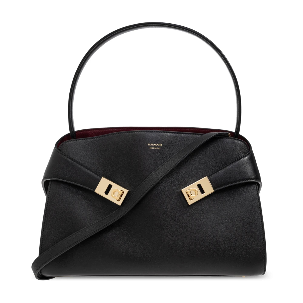 Ferragamo - Hug Soft Bicolor Bag - Bags - Damen - Schwarzk - One Size - Image 7