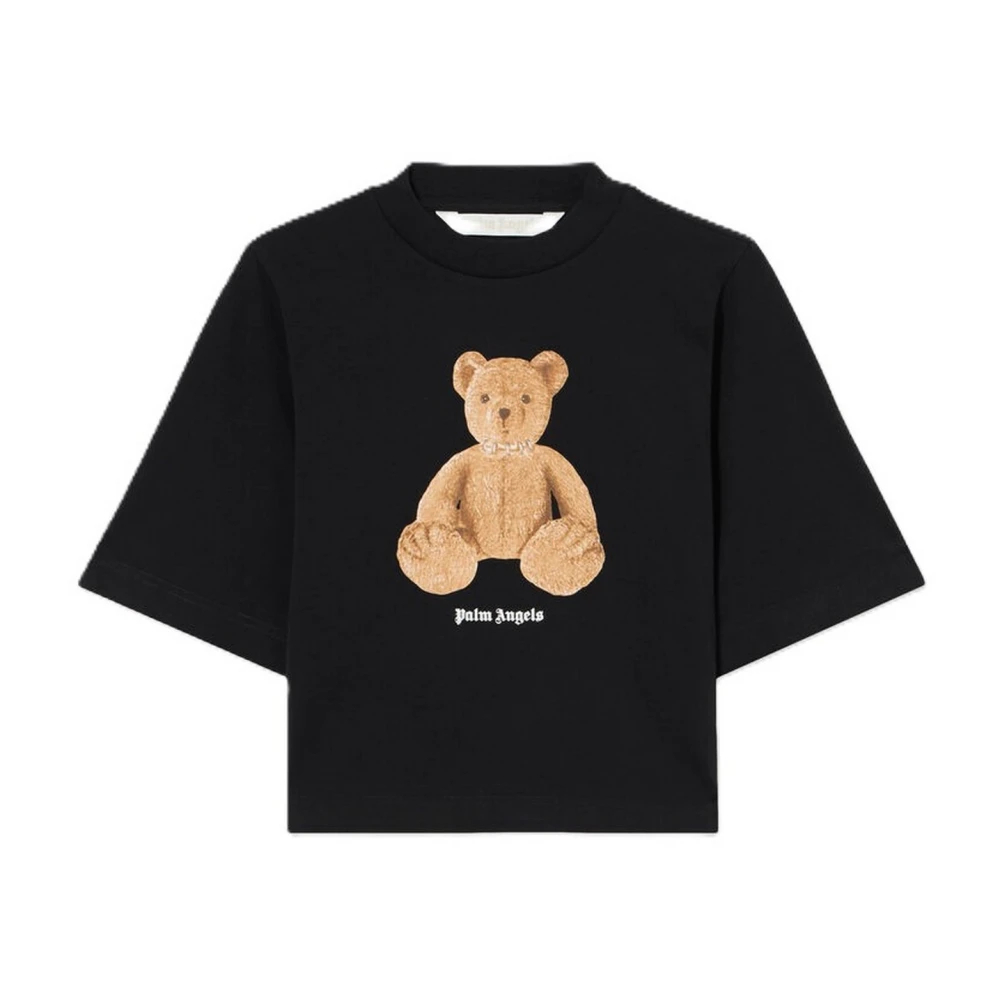 Palm Angels Damen Schwarz - Square Logo T-Shirt - Tops - K -Xs