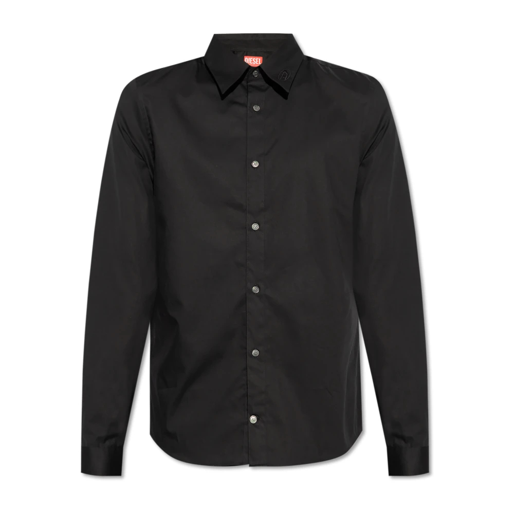 Diesel Herren Schwarz - Shirt `S-Fitty-A` - Shirts - K - Xs