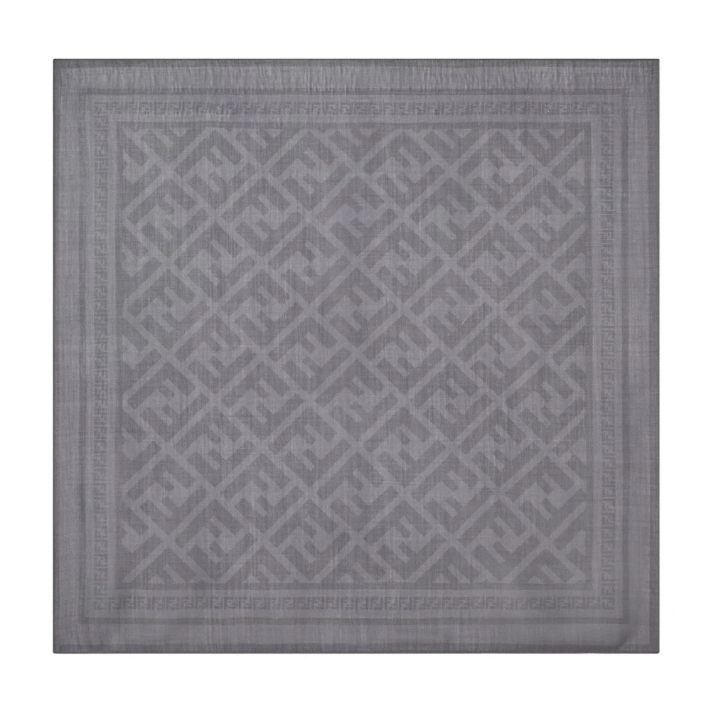 Fendi Herren Grau - Ff Muster Schal - Accessories - One Size
