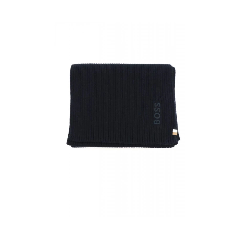 Hugo Unisex Blau - Rippenstrick-Schal - Accessories - One Size