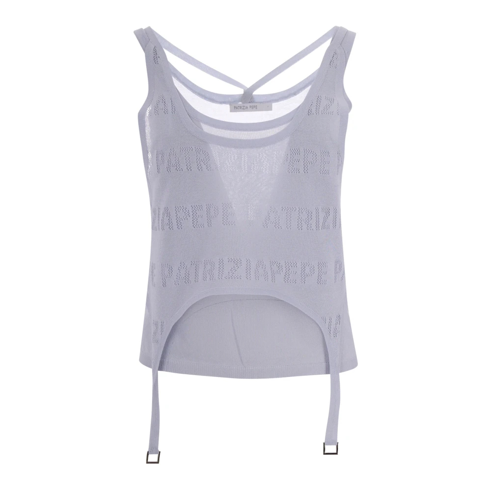 Patrizia Pepe Damen Grau - Ärmelloses Top - Tops - Xs