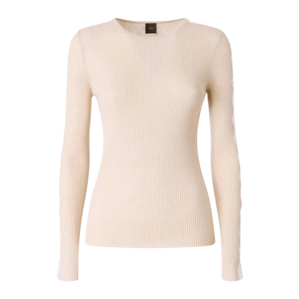 Pinko , Damen, Strickwaren, Beige, S - Bild 4