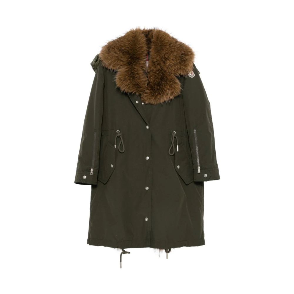 Moncler Damen Khaki Daunenparka Halicte Long, Gr. 36 - Bild 5