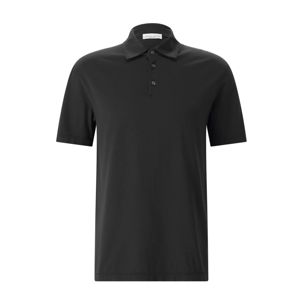 Roberto Collina Herren Schwarz - Polo Shirt - Tops - K - 2XL