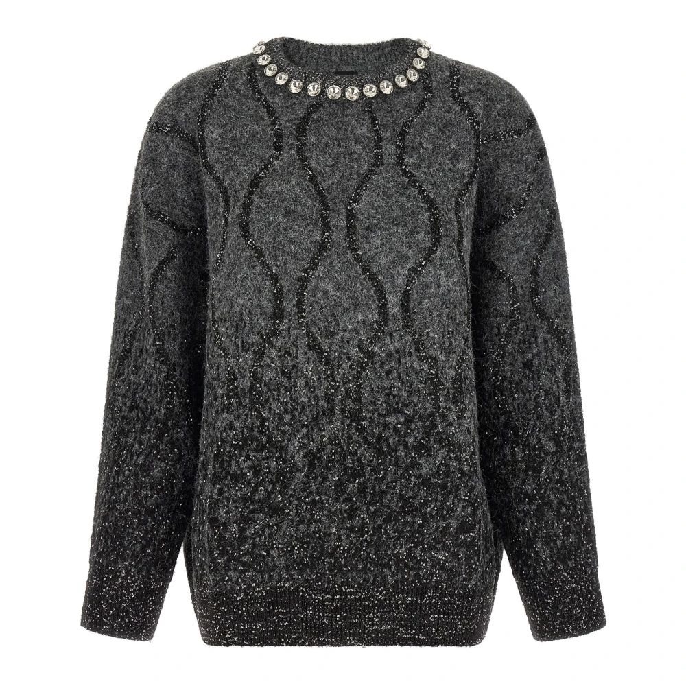 Pinko , Damen, Strickwaren, Grau, S - Bild 7