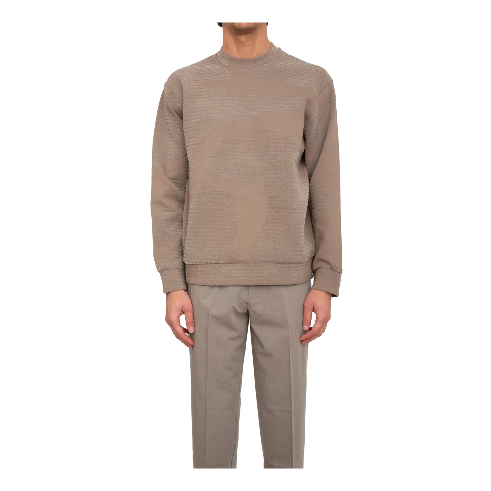 Emporio Armani Herren Beige - Rundhals-Sweatshirt - Sweatshirts & Hoodies - L