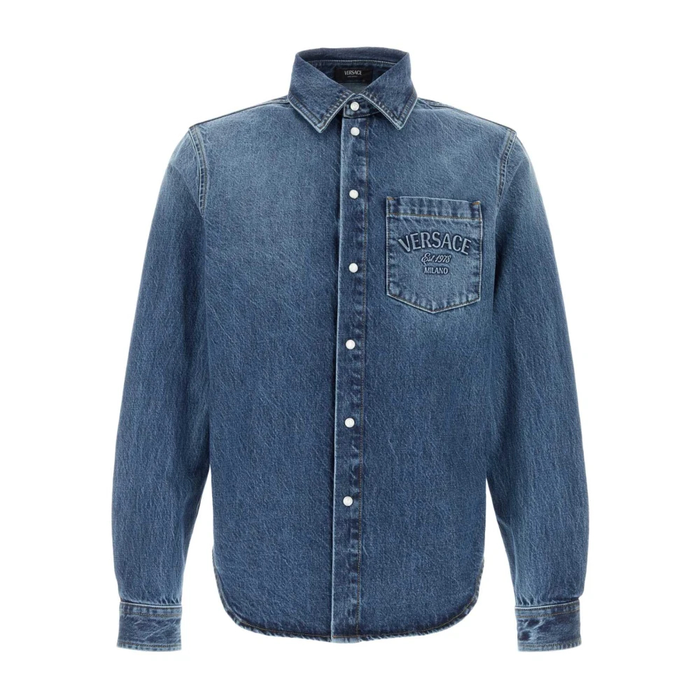 Versace Herren Blau - Denim Hemd - Shirts - M