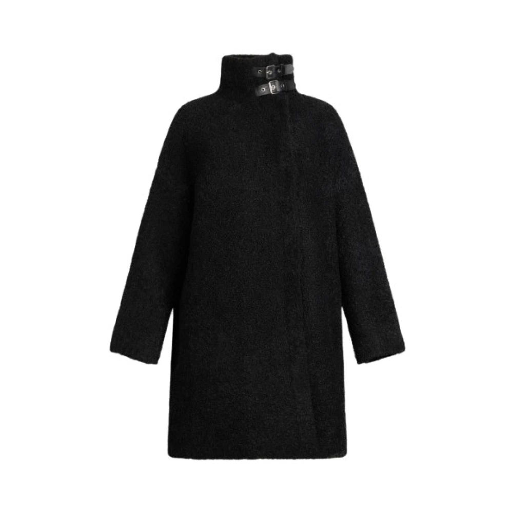 Liu Jo Damen Schwarz - Einreihiger Mantel - Coats - K -S