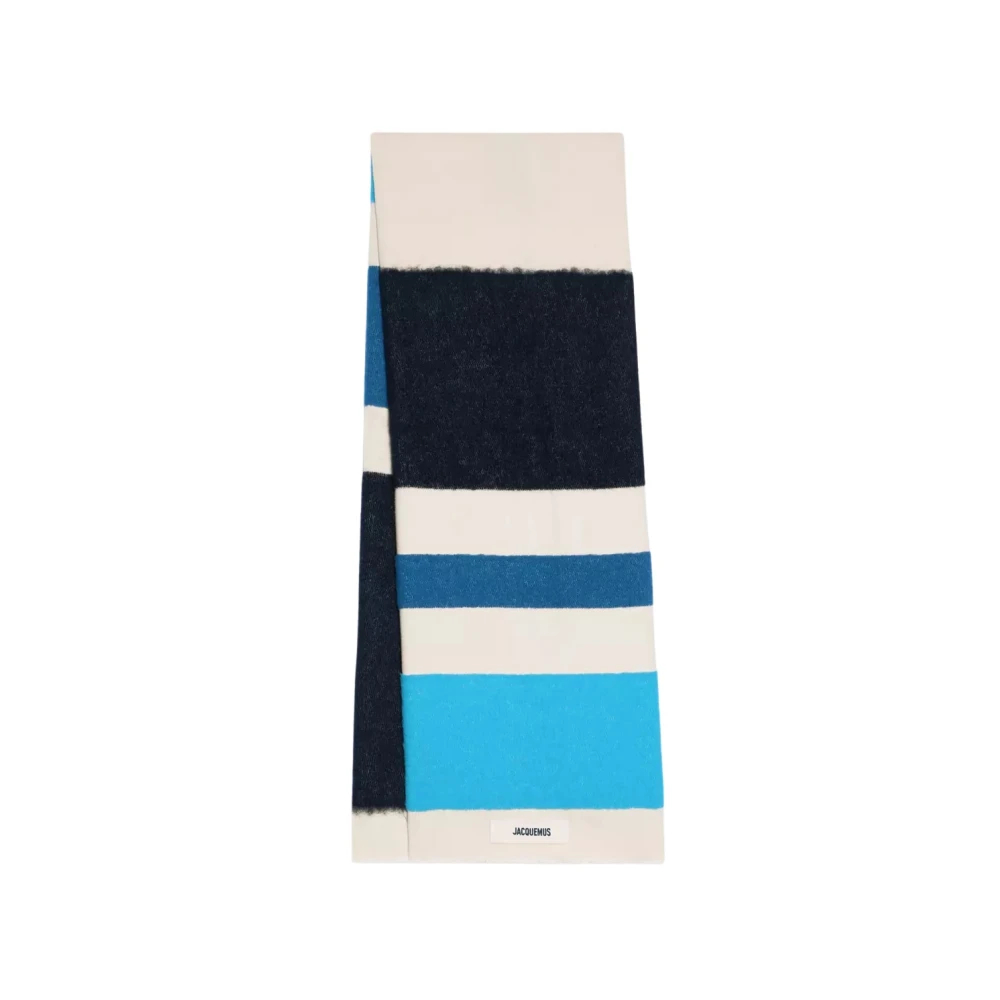 Jacquemus Damen Blau - Gestreifter Wollschal - Accessories - One Size