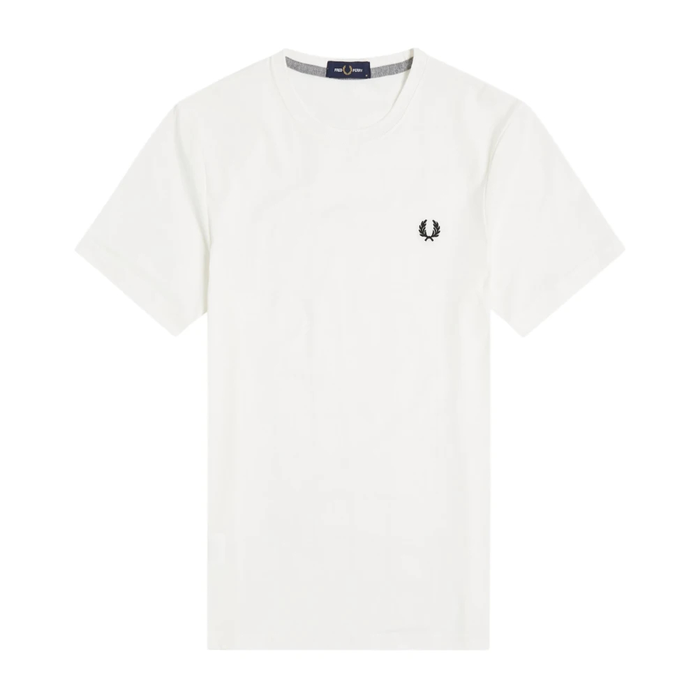 Fred Perry Herren Weiß T-Shirt Baumwolle - Bild 3