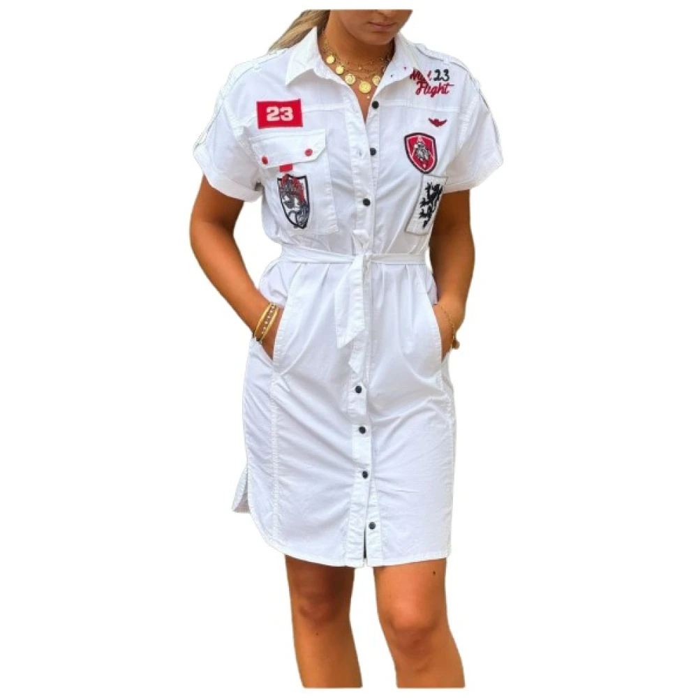 Aeronautica Militare Damen Weiß - Shirt Dress - Dresses - S