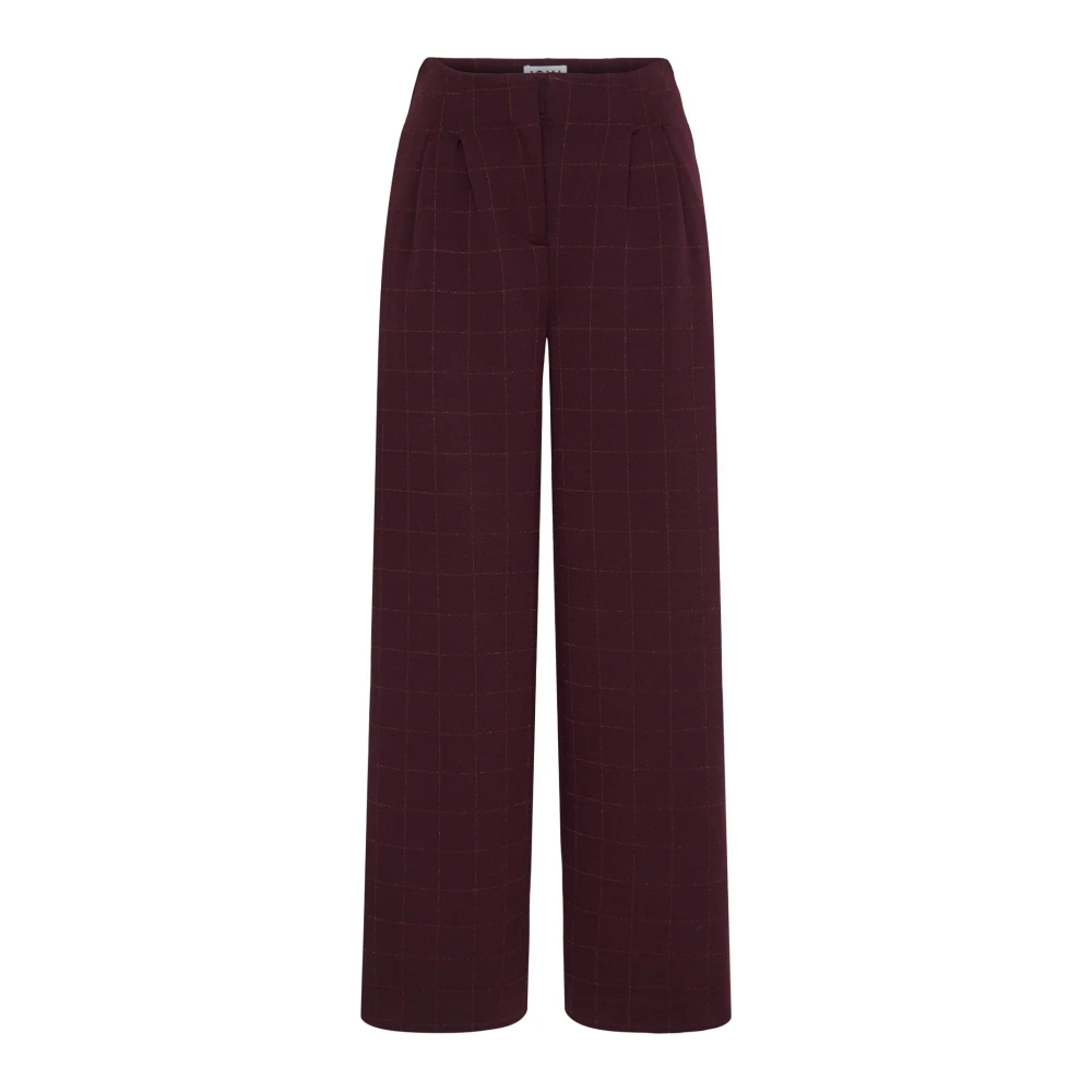 VAN GRAAF Ichi Damen Bordeaux Freizeithose Ihkate Hohe Taille Rot, Groß - Bild 6