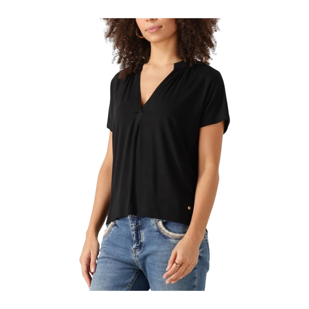 VAN GRAAF Mos Mosh Damen Schwarz T-Shirt Viskose Extra Klein - Bild 6